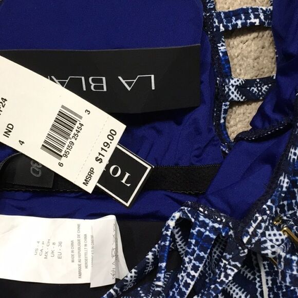 La Blanca blue swimsuit. Size 4. NWT - Picture 9 of 11